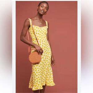 NWOT Anthropologie Faithfull the Brand Constance Noemie Sunflower Dress XL